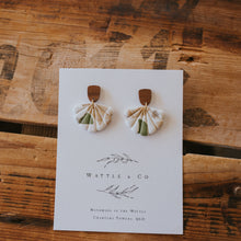 Load image into Gallery viewer, Terrazzo Statement Earring with green accent