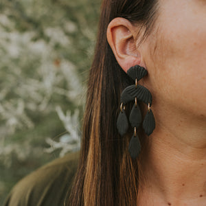 Made to Order Statement Earring in 'back to black'