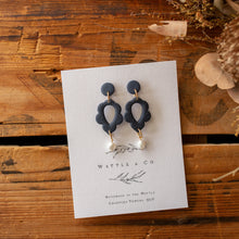 Load image into Gallery viewer, Statement Earring in &#39;navy&#39;