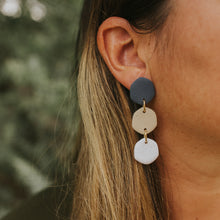Load image into Gallery viewer, Navy Trio Drop Earring