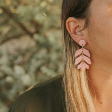 Load image into Gallery viewer, Dainty Floral Drop Earring in Dusty Pink