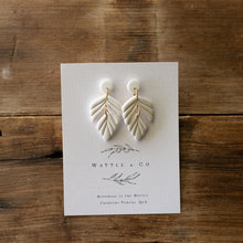 Load image into Gallery viewer, Elegant Botanical Drop Earring in WHITE