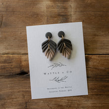 Load image into Gallery viewer, Elegant Botanical Drop Earring in OMBRE BLACK
