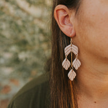 Load image into Gallery viewer, Statement Earring &#39;botanicals&#39; in beige boho drop