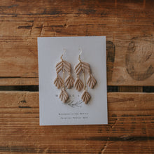 Load image into Gallery viewer, Statement Earring &#39;botanicals&#39; in beige boho drop