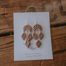 Load image into Gallery viewer, Statement Earring &#39;botanicals&#39; in rose copper boho drop