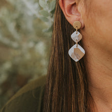 Load image into Gallery viewer, Terrazzo with tan accent Statement Earring